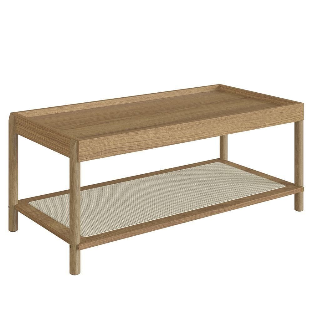 Mesa De Centro Para Sala Pés Madeira Arlo A10 Hanover - Mpozenato