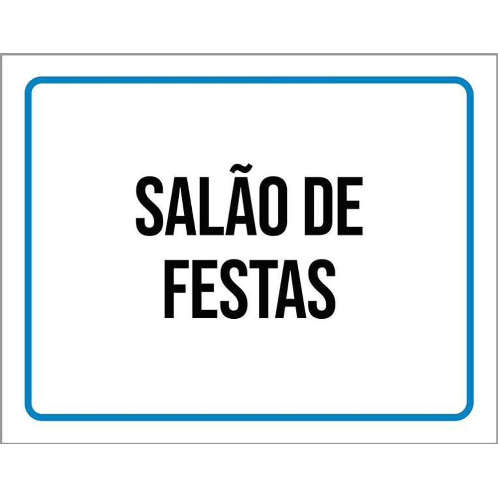 Kit 3 Placas Ambiente Sinalização Setor Salão De Festas