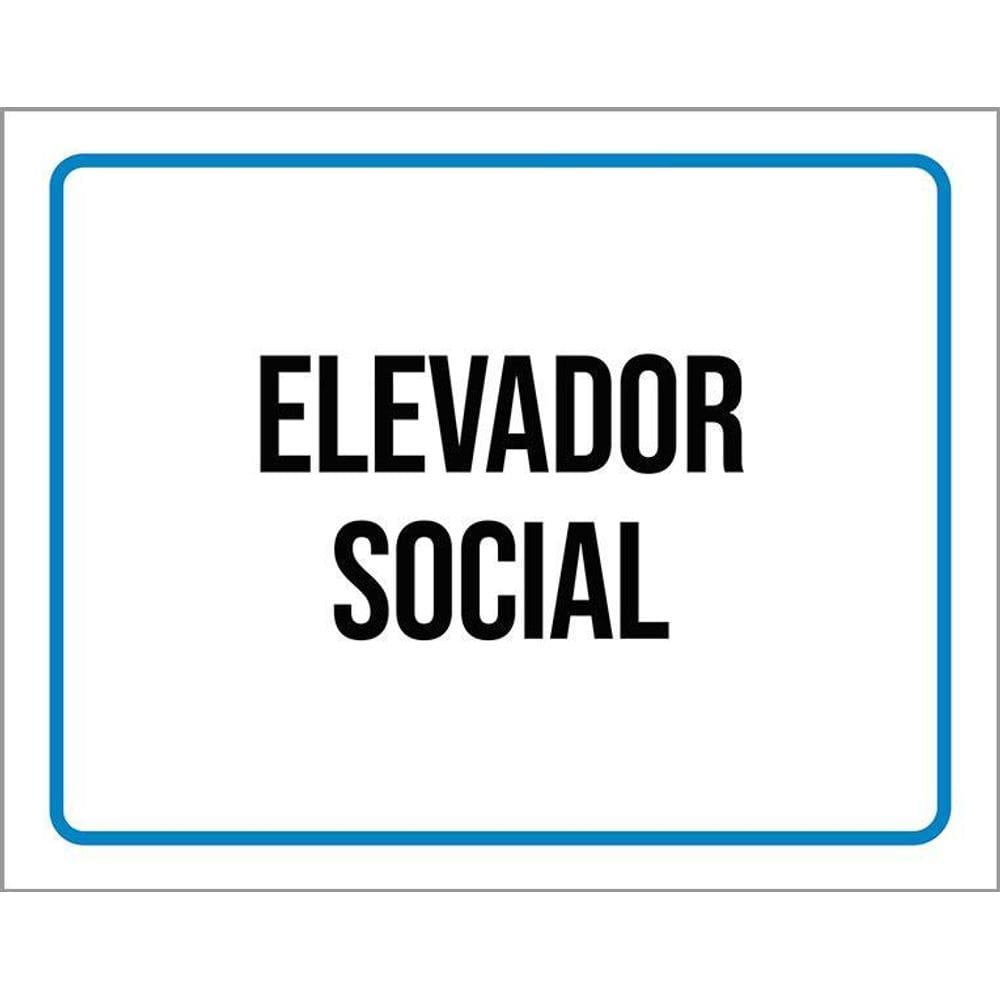 Kit 3 Placas Ambiente Sinalização Setor Elevador Social