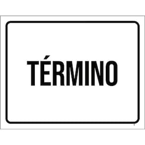 Kit 3 Placas Ambiente Sinalização - Término