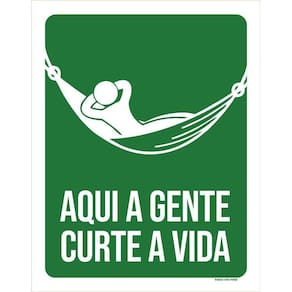 Placa Decorativa - Aqui A Gente Curte A Vida 36X46