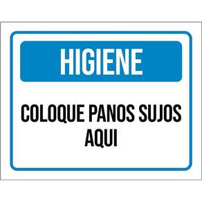Placa Higiene Coloque Panos Sujos Aqui 36X46