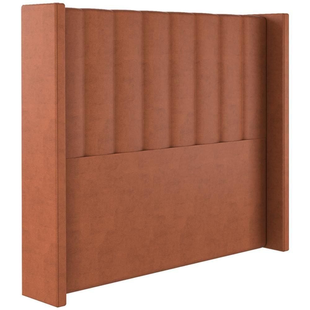 Cabeceira Solteiro 88 Cm Barcell Veludo Terracota Soon Terracota