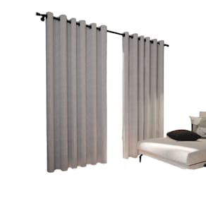 Cortina 100% Blackout 4,00x2,60m Vitalle Nobre Prata