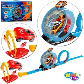 Carro Lancador + Pista Corrida Looping 360º 22 Pecas Na
