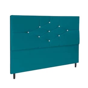 Cabeceira Solteiro 90cm Camboriú Suede Azul Tiffany E Frame