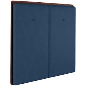 Cabeceira Solteiro 88 Cm Lizz Veludo Azul Soon Azul