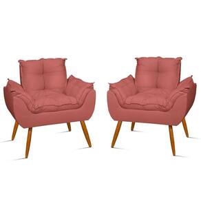 Kit 2 Poltronas Decoração Natal Decorativa Sala Jl Decor Cor:rosa