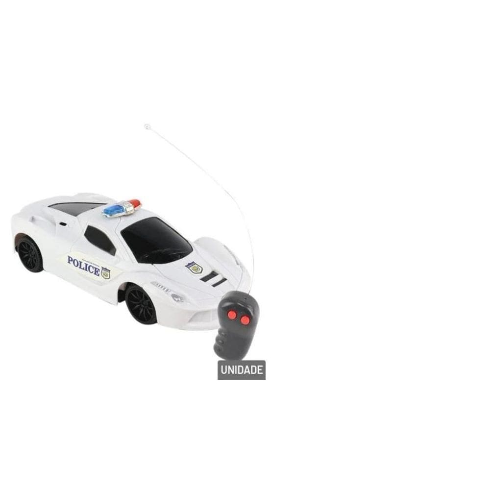 Carro Policia Carrinho Controle Remoto Viatura A Pilha Cor