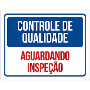 Kit 3 Placas Controle De Qualidade Aguardando Inspeção