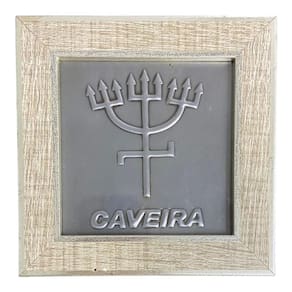 Quadro Orixá Exú Em Madeira 13 X13 Cm - Escolha A Cor
