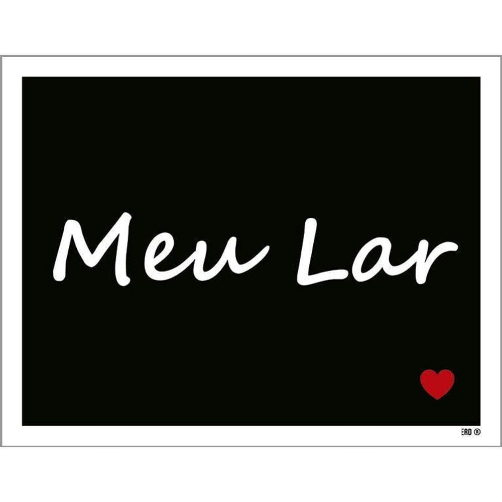 Kit 3 Placas Decorativa - Meu Lar Coração