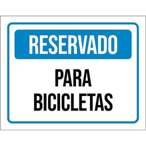 Placa De Sinalização - Reservado Para Bicicletas 36X46