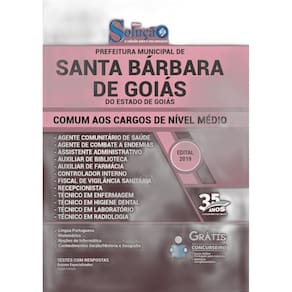 Apostila Santa Bárbara De Goiás Go - Agente, Fiscal, Técnico