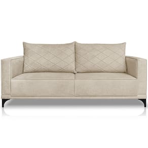 Sofa Nori 2 Lugares Pes De Ferro 160cm Linho Boucle 3301 Ezz