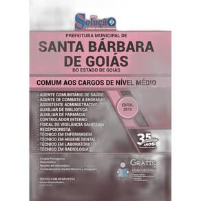 Apostila Santa Bárbara De Goiás Go - Agente, Fiscal, Técnico