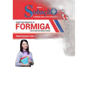 Apostila Prefeitura Formiga MG 2019 Professor PEB 1