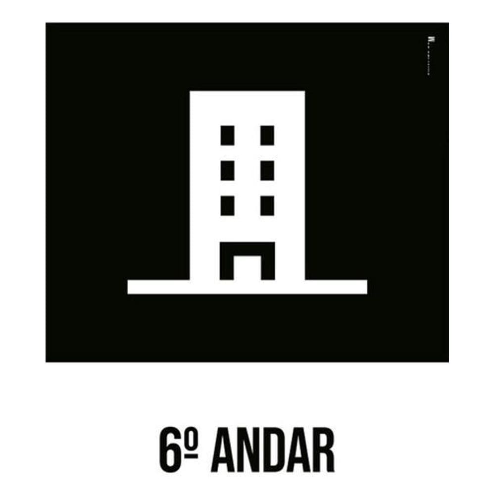 Kit 3 Placas Desenho 6 Andar