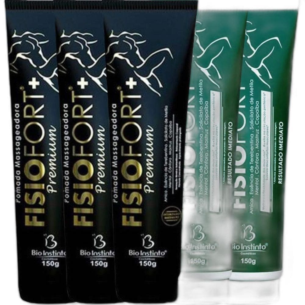 Kit 3 Pomada Fisiofort Premium 150G 2 Pomada Fisiofort 150G