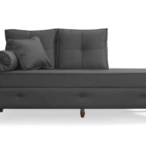 Recamier Calçadeira Cancun 138cm X 85cm X 80cm Grafite