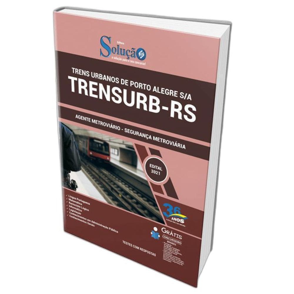 Apostila Trensurb Rs - Agente Segurança Metroviária