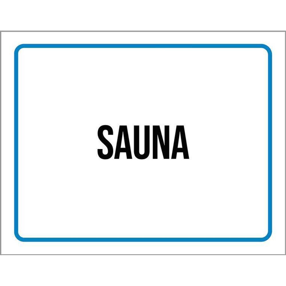 Placa Ambiente Sinalização Setor Sauna 36X46