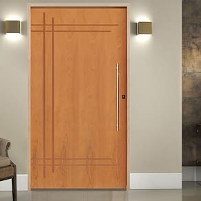 Porta Belíssima 9 Padrão Batente Ecológico 14 Fechadura Rolete Puxador Tubo 92 X 210 Direito Natural