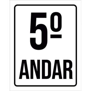 Kit 3 Placas Sinalização Ambiente Identificação 5º Andar