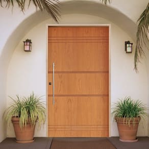 Porta Pivotante Belíssima Imbuia 7 Padrão Batente 14 Puxador Tubo 60cm 102 X 210 Direito Natural
