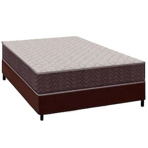 Cama Box Casal: Colchão Ortopédico Ortobom D28/EP Anatômico Airtech 60 + Base CRC Courano Brown(138x188)