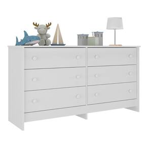 Cômoda Infantil 136cm Com 6 Gavetas  Multimóveis Branco