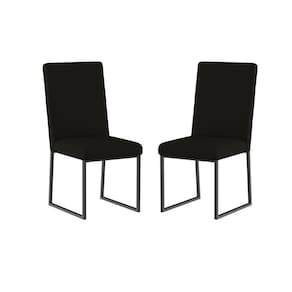 Kit 2 Cadeiras De Jantar Com Base De Ferro Preto Balaqui Preto