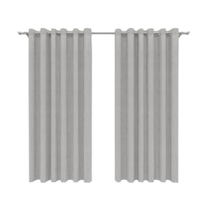 Cortina em Linho Decorativa 400 X 250 Cm Flat Cinza