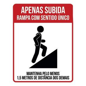 Kit 3 Placas - Apenas Subida Rampa Sentido Único