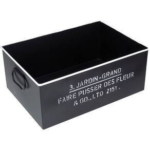 Caixa Decorativa Organizadora Home&co Metal 12x30x21cm Preto