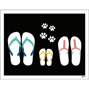 Placa Decorativa - Chinelos E Patinhas 36X46