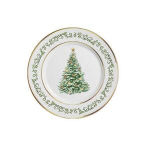 Conjunto 6 Pratos Sobremesa Classic Christmas Filete Ouro
