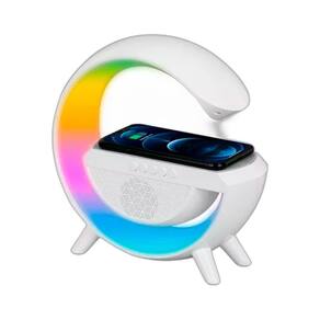 Luminária de Mesa com Caixa de Som e Carregador por Indução