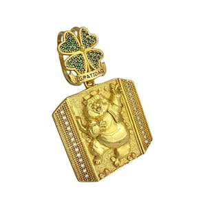 Pingente Tigrinho Jogo Sorte  G  - Banhado A Ouro 18K