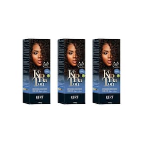 Coloraçao Keraton Banho De Brilho Cafe Cast Escuro-Kit C/3Un