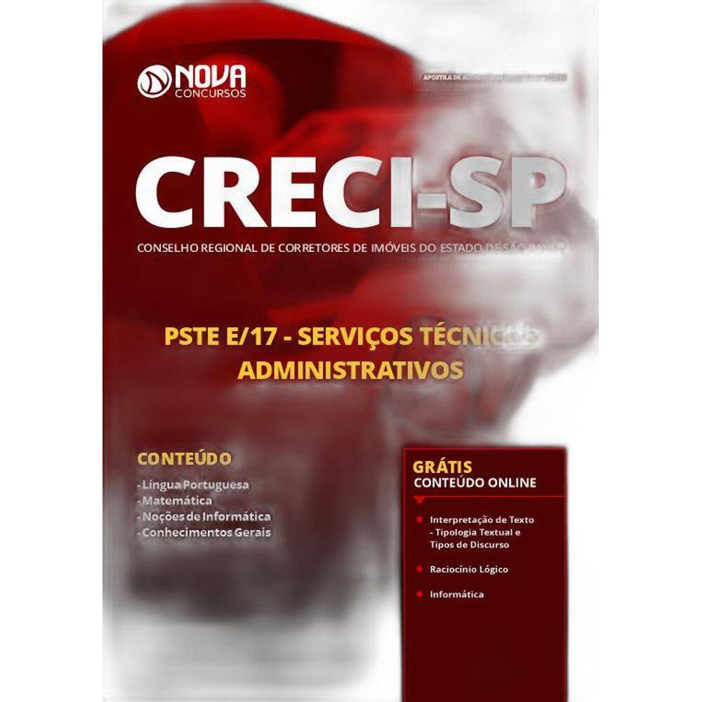 Apostila CRECI SP 2019 Serviços técnico Administrativos