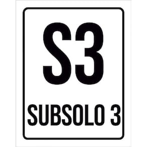 Kit 3 Placas Sinalização Ambiente Indicativo S3 Subsolo 3