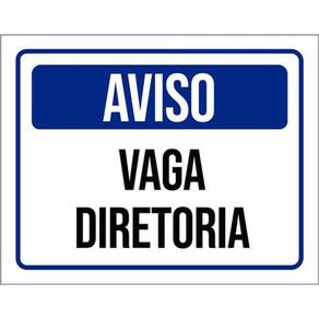 Kit 3 Placas De Sinalização Aviso Vaga Diretoria
