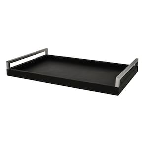Bandeja Decorativa em Mdf com Revestimento em Pu Preto 50,5cm 17923 Mart