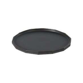 Bandeja Decorativa de Cerâmica Preto 22cm VI0011 BTC