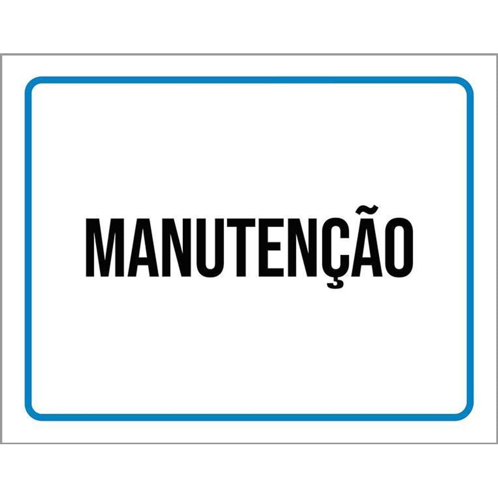 Placa Ambiente Sinalização Setor Manutenção 36X46
