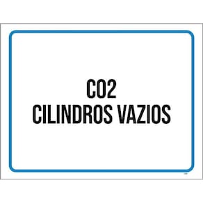 Placa Sinalização - C02 Cilindros Vazios 36X46