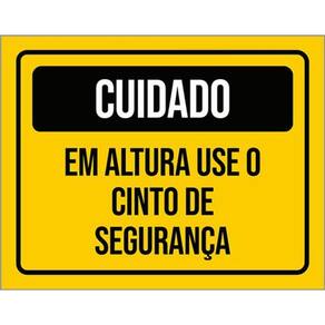 Kit 3 Placas Cuidado Em Altura Use Cinto De Segurança