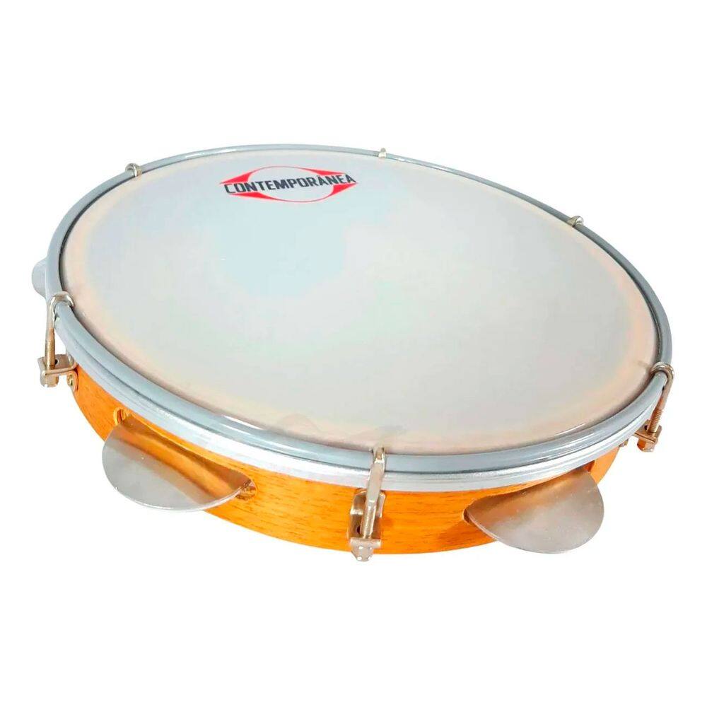 Pandeiro Contemporanea Md 10`` Pele Leitosa Light 82Lt
