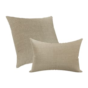 Kit Capas De Almofadas Decorativa 50x50cm e 30x50cm Areia